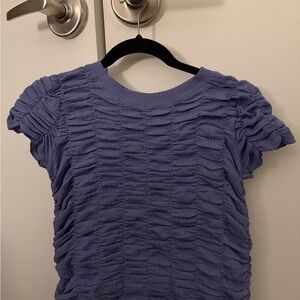 Women's Anthropologie Textured Blue/Purple Top